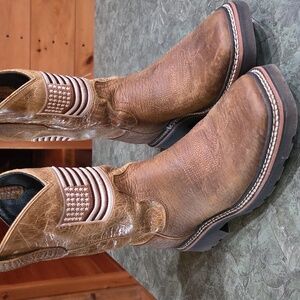 J. B. Dillow Cowboy Boots With American Flag